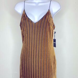 NEW…Golden haze faux velvet dress size S (small) from Forever21